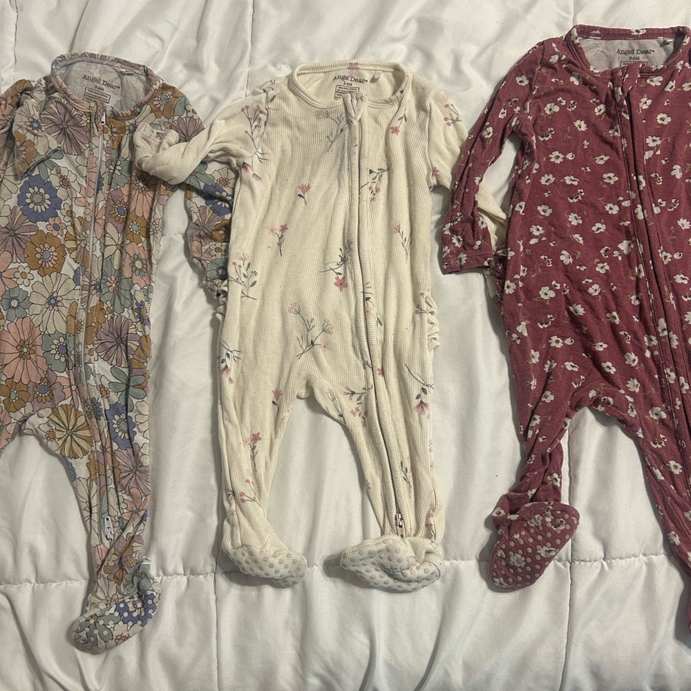 Floral and Patterned Baby Girl Bodysuits - Multicolor Set - Picture 4 of 10
